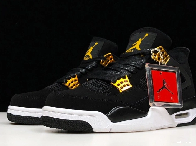 Bmlin Shoes Black 308497-032 Air 4 Gold-White Royalty Jordan Metallic 0722